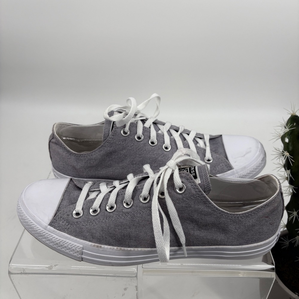 Converse‎ All Star Chuck Taylor Men's 10 Low Top Sneakers Gray Oz Canvas Lace Up